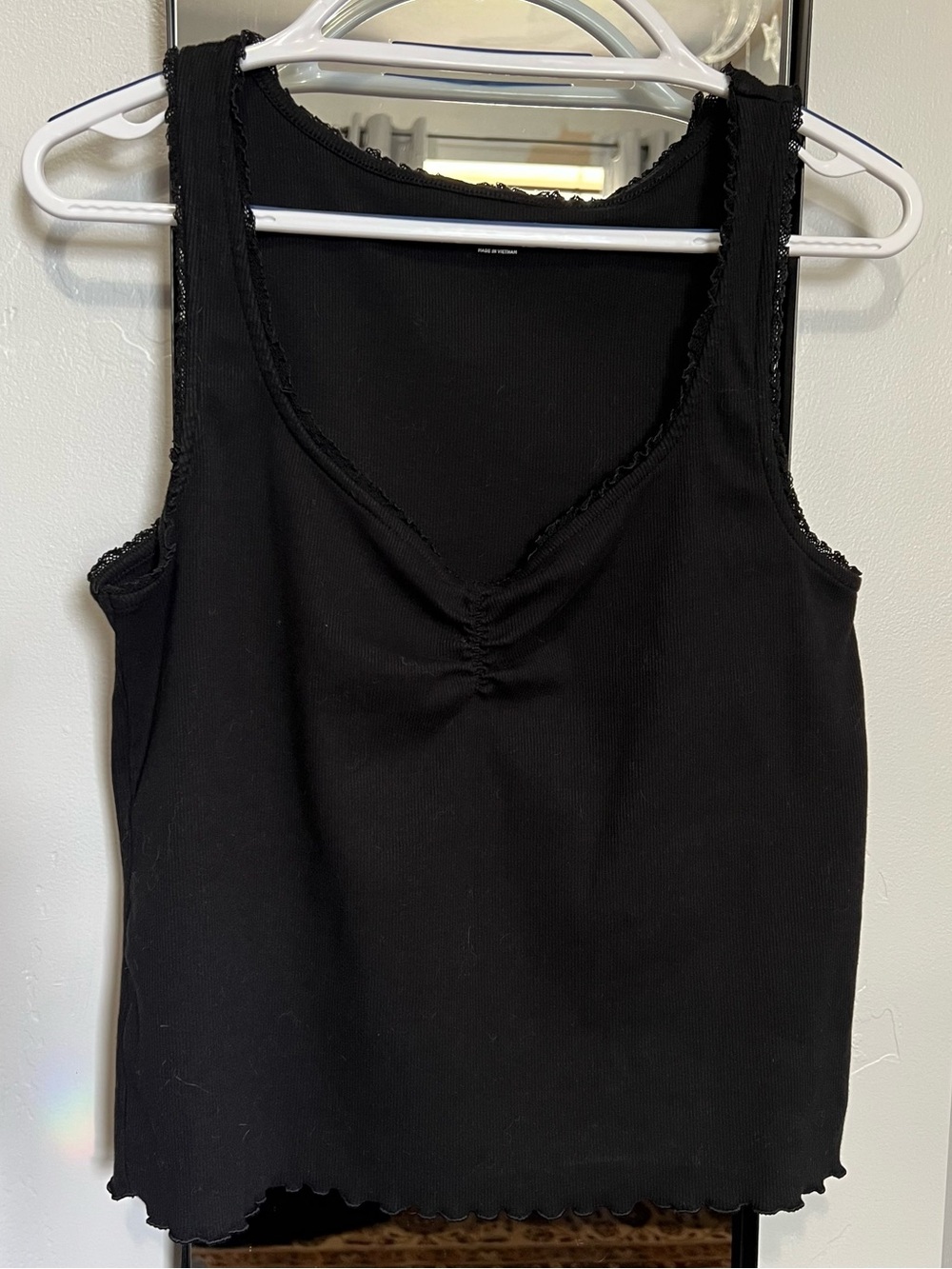 Old Navy Black Ribbed V-Neck Tank Top